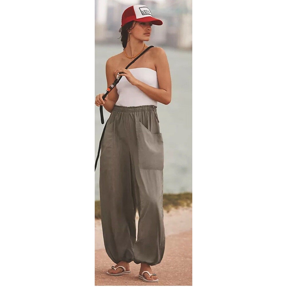 Anthropologie Daily Practice Jumpsuit Women Green White Best Shot Sz 2X Plus NWT